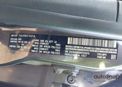 2019 Jeep Renegade Latitude Fwd from USA, damaged, VIN ZACNJABB8KPK32010